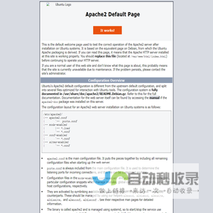 Apache2 Ubuntu Default Page: It works